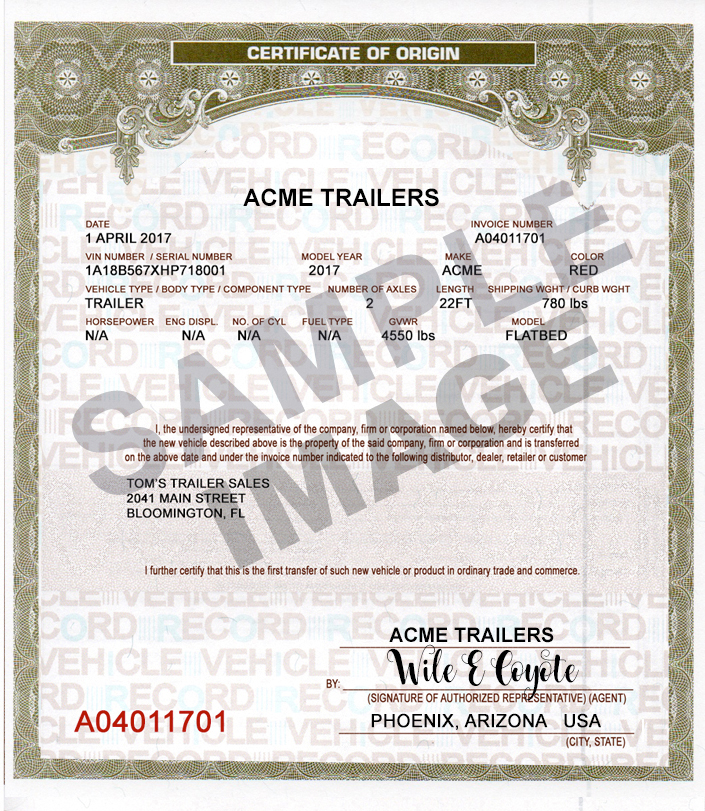 Certificate Of Origin For A Vehicle Template Best Creative Template